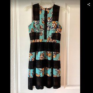 BCBG MaxAzria Floral Black Dress